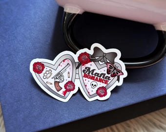 Mafia Dark Romance Locket Book  Bookish  Vinyl Decal Laptop Tablet Sticker