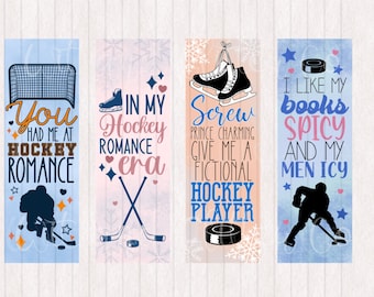 Hockey Romance Bookmarks: Spicy Smut Reader Gift (Digital Printable)
