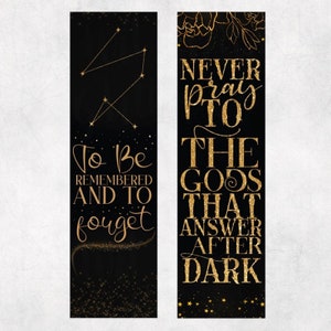 To Be Remembered and to Forget | Never Pray to the gods that Answer after Dark Bookmark