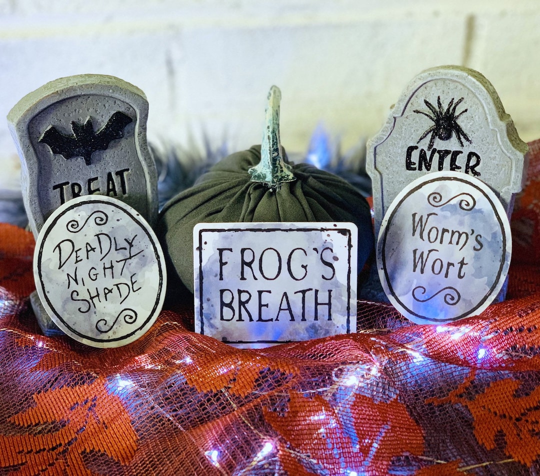 Deadly Nightshade, Frogs Breath, and Worms Wort Stickers Laptop Tablet