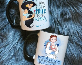 Princess Jasmine & Belle Coffee Mug