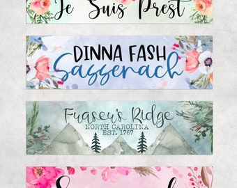 La crête du Fraser | Sassenach | Dinna Fash | Je Suis Prest Marque-page Jamie et Claire Fraser