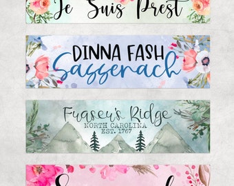 Fraser’s Ridge | Sassenach   | Dinna Fash | je Suis Prest Jamie and Claire Fraser BookMark