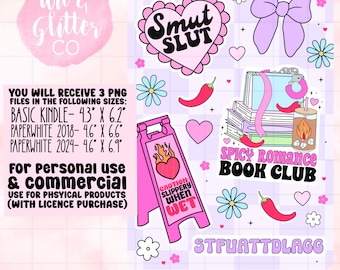Spicy Romance Kindle Inserts: Smutty Book Reader Gift (Digital Download)