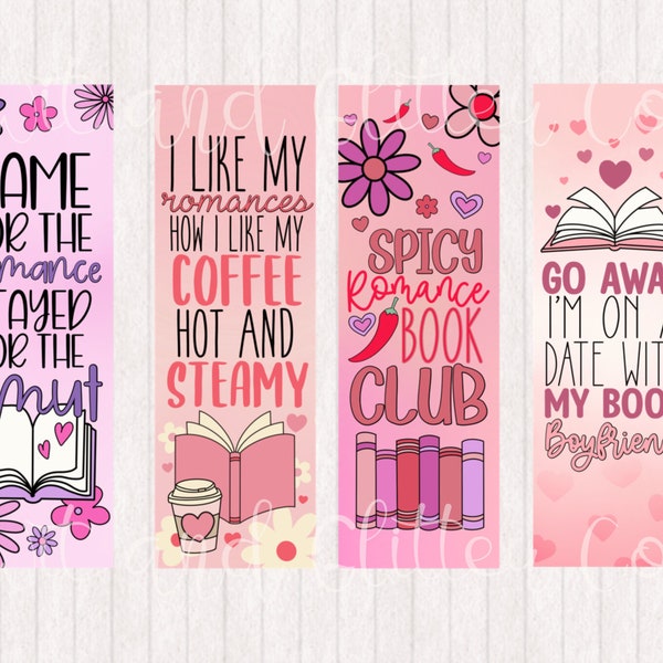 Segnalibri piccanti per appassionati di romance: regali stampabili per club del libro erotici (download digitale)