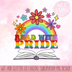 Fichier numérique à sublimation PNG LGBTQI+ Queer Reader à lire | Téléchargement instantané