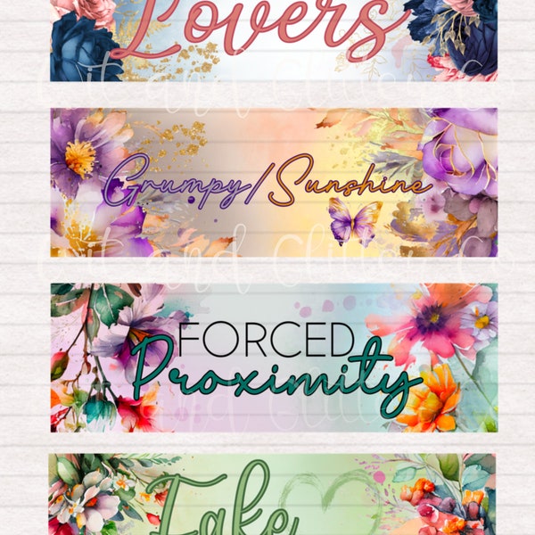 Book Trope Bookmarks | Friends to Lovers | Grumpy/Sunshine| Fake Dating| Forced  Printable Bookmarks | Digital Bookmark | Instant Download