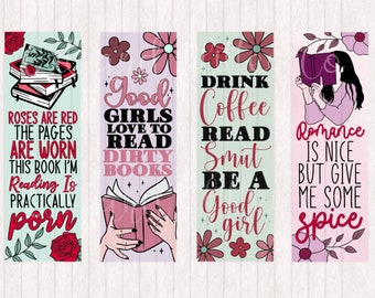 Spicy Romance Reader Bookmarks: Good Girls Smut - Printable Digital Download