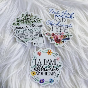 Sassenach Fraser Ridge La Dame Blanche Jamie Claire Fraser Vinyl Aufkleber Aufkleber