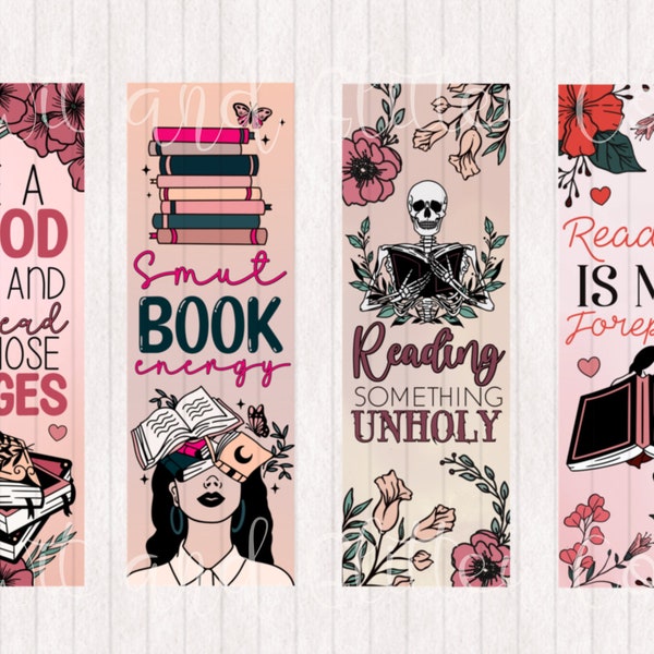 Floral Smut Energy  Reader  Bookmarks Digital Printable Bookmarks | Digital Bookmark | Instant Download