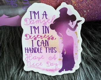I'm A Damsel vinyl Laptop Water bottle Car Sticker