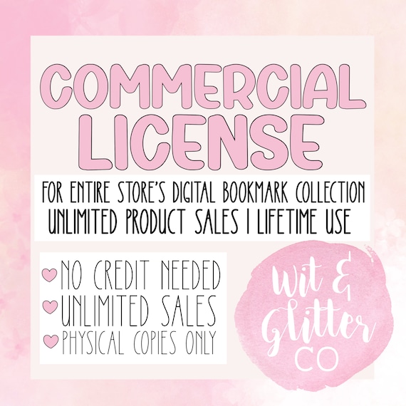 Commercial License: ALL Digital Bookmarks, PNG Files, Ereader inserts, Seamless Patterns or Can Wraps