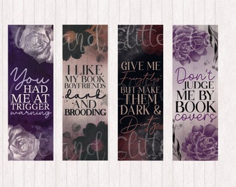 Smutty Bookmarks: Spicy Fairytales, Dark Book Boyfriends (Digital Printable)