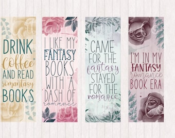 Fantasy Romance Reader Bookmarks: Romantasy Printable (Digital Download)