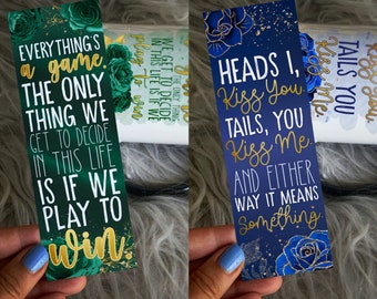 Everythings a Game  | Heads I Kiss You YA Bookish Bookmark