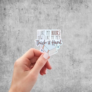 I Like My Books How I like My Men | Spicy Book Sticker Water Bottle  Laptop Vinyl Die Cut Sticker