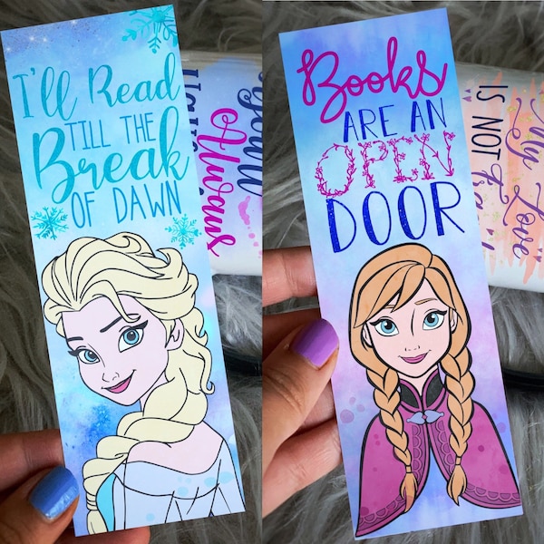 I’ll Read Till The Break of Dawn | Books Are An Open Door  | Elsa and Anna Bookmark