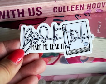 Booktok made me read it Vinyl Aufkleber Laptop Tablet Aufkleber