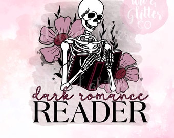 Lecteur de romance noire | Fichier numérique de sublimation PNG de lecteur épicé livresque | Téléchargement instantané