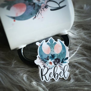 Rebel Florals Vinyl Die Cut laptop water bottle Sticker