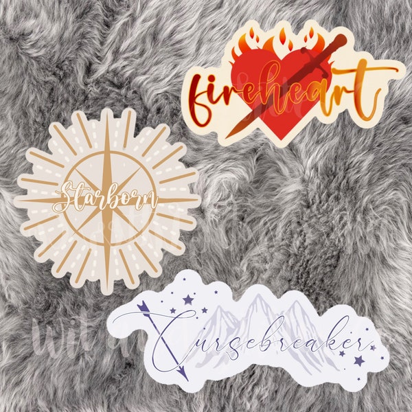 Heroine Stickers | Fireheart | Starborn | Cursebreaker  Vinyl Sticker