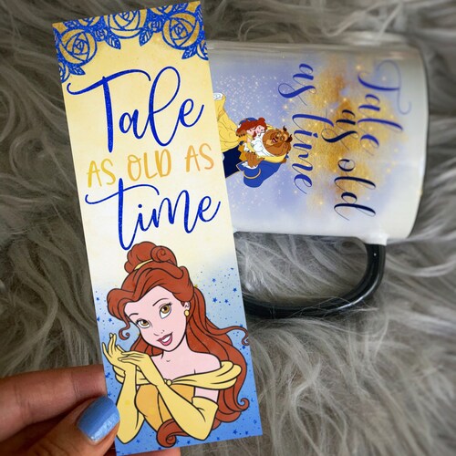 Belle Bookmark Disney Princess Beauty and the Beast Rose - Etsy