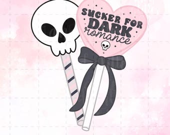 Dark Romance Lollipop PNG: Spicy Book Club Reader (Digital File)