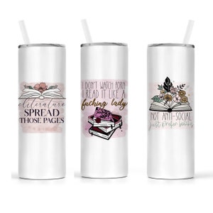 Spicy Bookish Themed Stainless Steel Tumblers