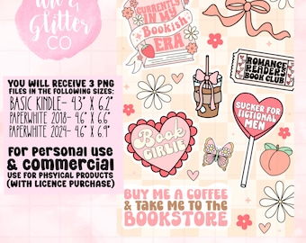 Bookish Era Kindle Insert: Romance Reader Floral Design (Digital Download)