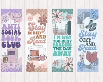 Book Lover Bookmarks: Stay in Bed and Read Designs (Digital Printable)