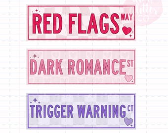 Spicy Bookmarks: Dark Romance Reader Gift (Digital Download, Printable PDF/JPG/PNG, 2x6 in