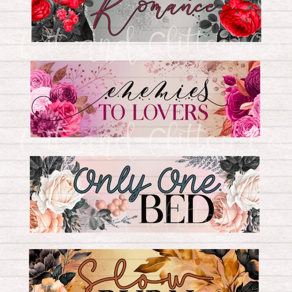 Book Trope Bookmarks | Enemies to Lovers | Only One Bed| Dark Romance| Slow Burn Printable Bookmarks | Digital Bookmark | Instant Download