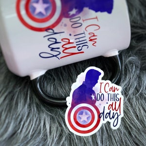 I Can Do this All Day |  Avengers Captain America Vinyl laptop Car decals