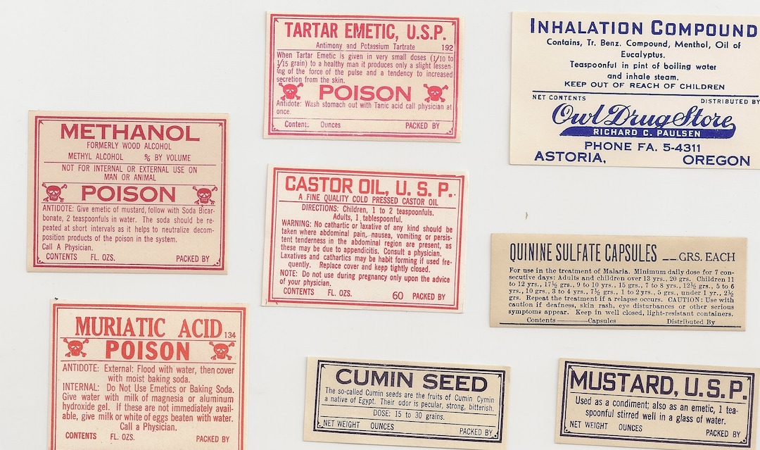 Pharmacy Bottle Labels Etsy