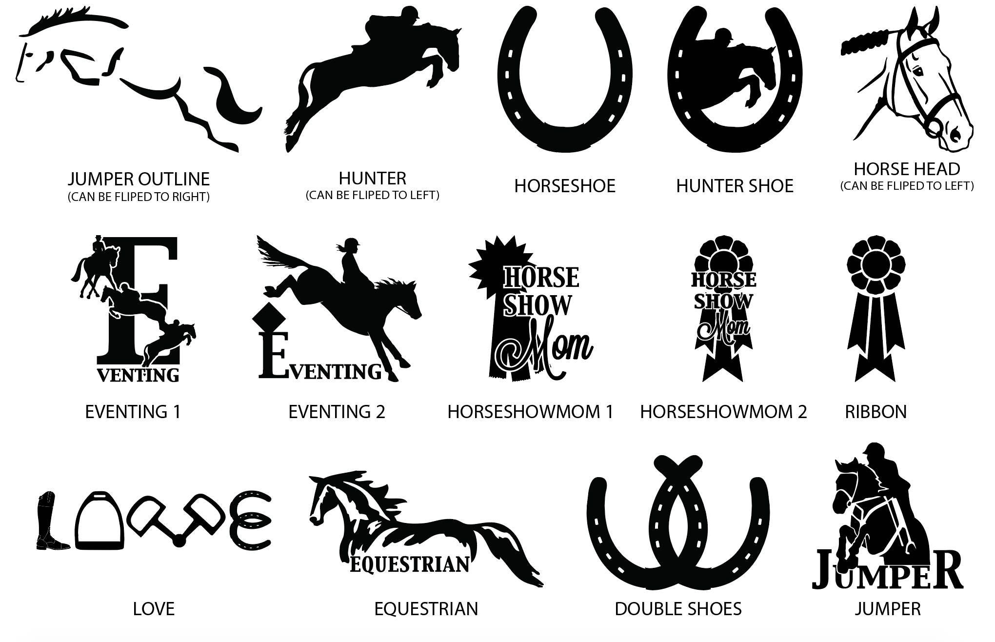 Equestrian Decal Equestrian Vinyl Decals Car Decal Etsy