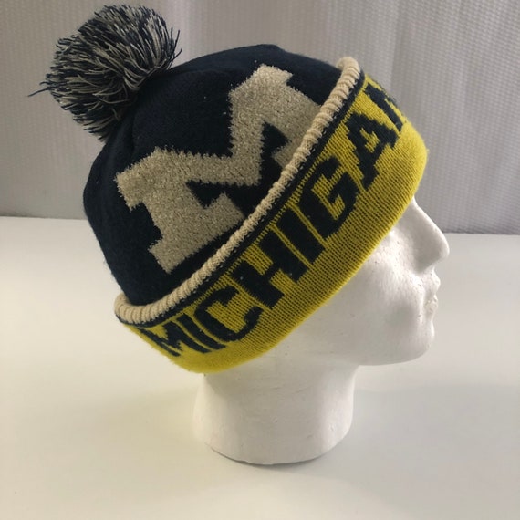 Vintage Adidas Michigan Beanie Cap 