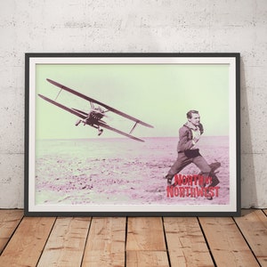 Cartel de la película North By Northwest Alfred Hitchcock - Cartel de película minimalista, carteles de películas, cartel de icono de película, cartel de película, regalo de amante del cine