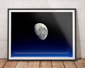Lámina artística de la Luna: Póster de astronomía, decoración de pared con temática galáctica