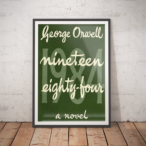 1984 Poster George Orwell - Book Cover Posters | Gift for Him | Literary Poster | Book Cover Prints