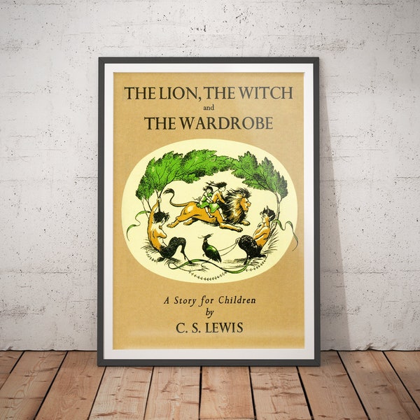 Chronicles of Narnia The lion the witch and the wardrobe Library Wall Art Bookish Gifts Book Nerd Gifts Classic Poster Nursery Prints