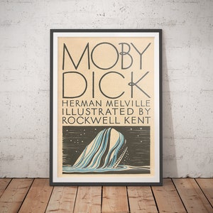 Moby Dick Bookish Posters Bücherwurm Geschenke Kinderzimmer Kunst Buch Cover Kunst Kleinkind Raum Drucke Buch Liebhaber Geschenk Literatur Dekor Literatur Druck