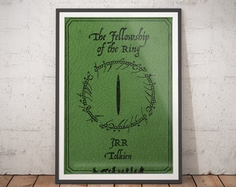 Gefährten der Ring Poster: Vintage Buchumschlag Kunstdruck