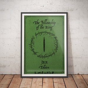 Fellowship of the Ring Poster: Vintage Book Cover Art Print