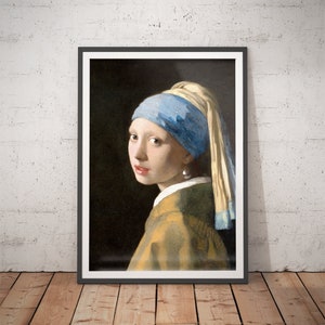 Girl with a Pearl Earring Print: Vermeer Renaissance Wall Art
