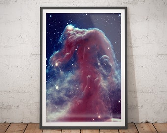 Hubble Horsehead Nebula Outer Space Print - Space Poster, Space Wall Art, Space Art - Galaxy Print, Galaxy Poster - Outer space wall art