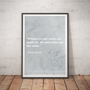 Wuthering Heights Quote Print: Emily Bronte Literary Wall Art