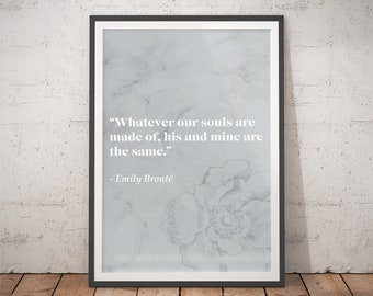 Wuthering Heights Quote Print: Emily Bronte Literary Wall Art