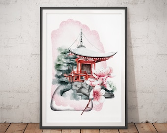 五弁の舞（美人画・A2サイズ） 五弁の舞（美人画・A2サイズ） - 絵画