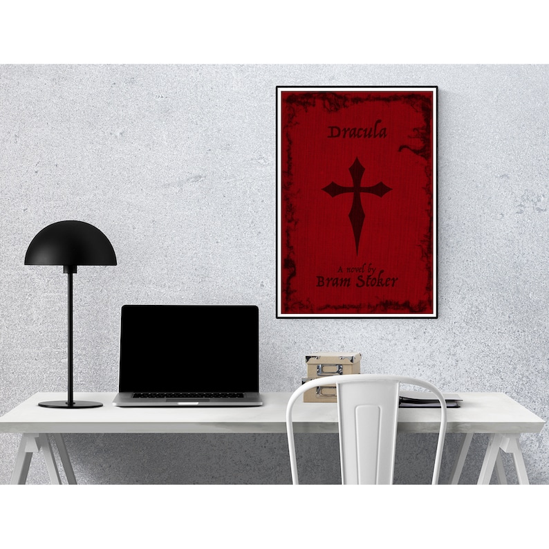 Dracula Book Cover Print: Vintage Gothic Horror Decor image 7