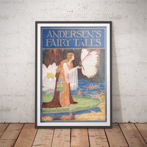 Hans Christian Anderson Fairy Tales, Fairy Wall Art, Fairies, Nursery Art, Nursery Decor, Book Pages, Book Art, Book Lovers Gifts, Bookworm